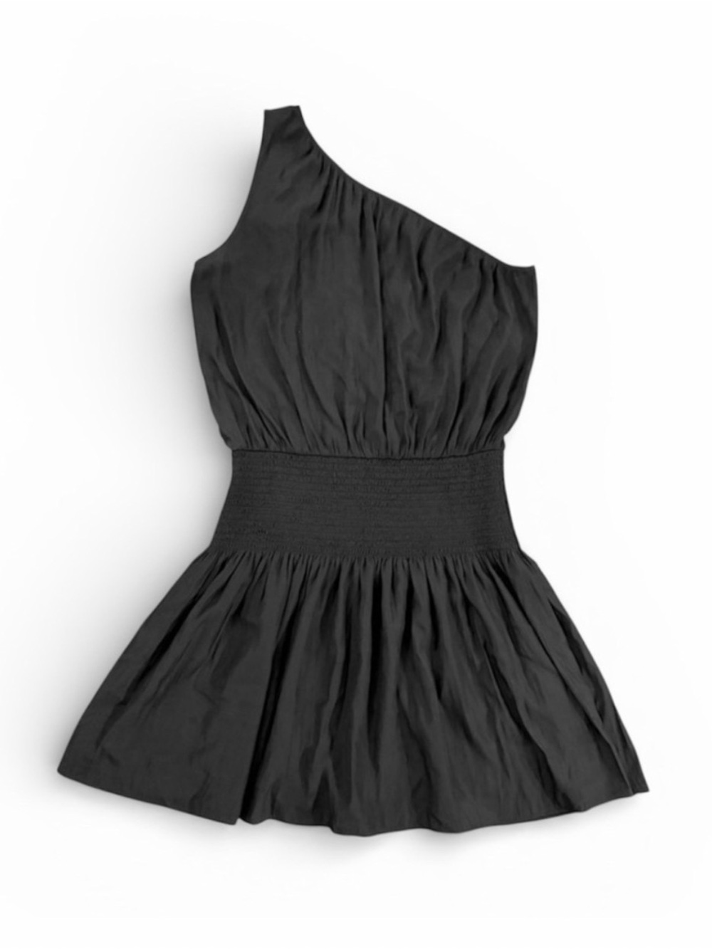 Ramy Brook One-Shoulder Black Mini Dress